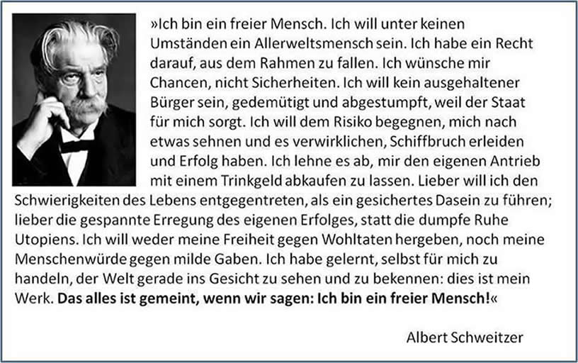 Albert Schweitzer: Zitat